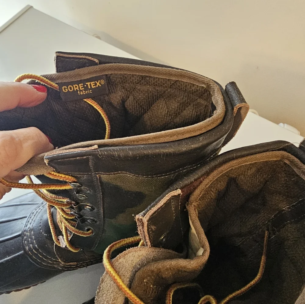 VTG 80s Lacrosse Buckmaster Camouflage Duck Waterproof Boots Sz 7